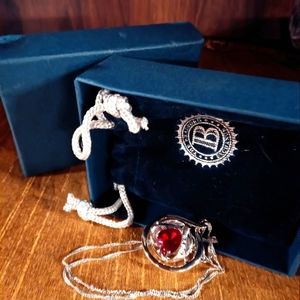 Bradford Exchange Crystal Heart Necklace